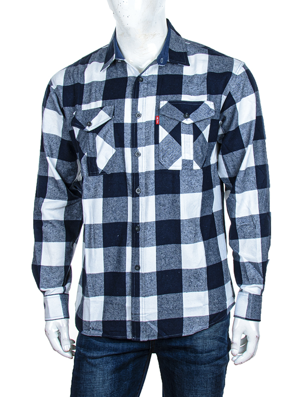 Рубашка Logaster (XL-5XL) A25-4 grey (деми)