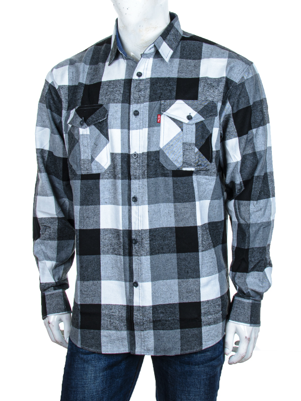 Рубашка Logaster (XL-5XL) A25-5 grey (деми)