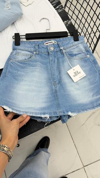 Юбка-шорты Maxim Jeans (34-40) 244-7373 l.blue (лето)