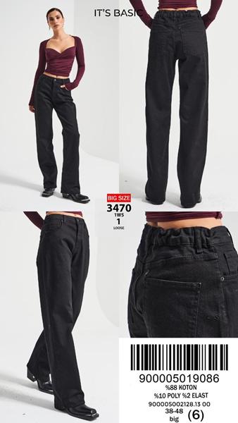 Джинсы Maxim Jeans (38-48) 3470-1W5-1 black (деми)