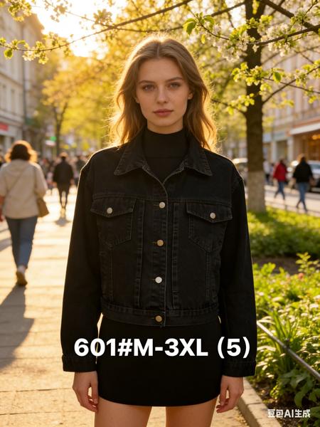 Куртка Jacket (M-3XL) 601 black (деми)