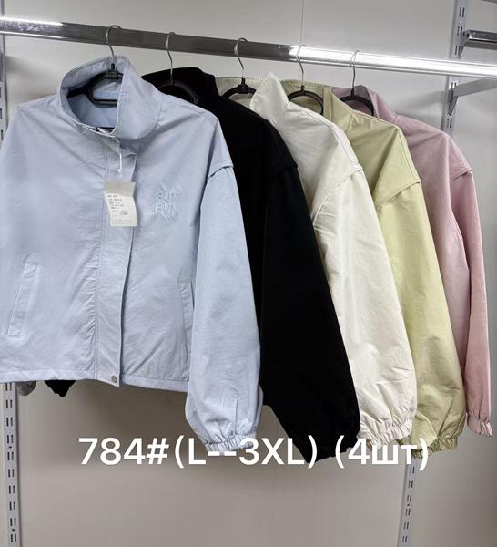 Ветровка Jacket (L-3XL) 784 black (деми)