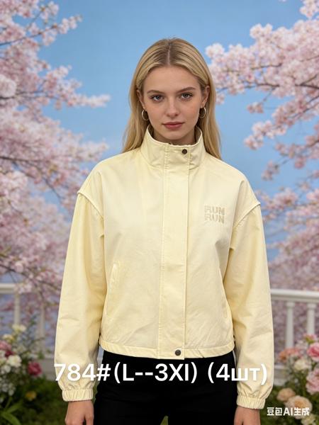 Ветровка Jacket (L-3XL) 784 yellow (деми)