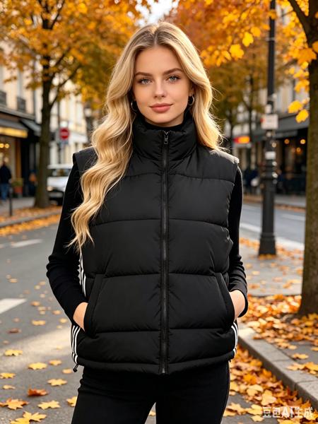 Жилетка Jacket (M-2XL) M125 black (деми)