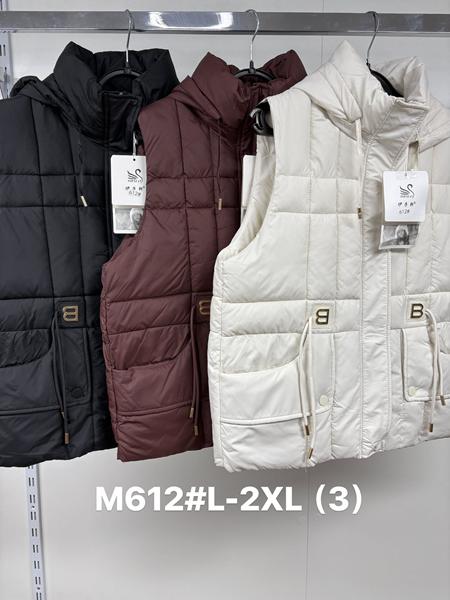 Жилетка Jacket (L-2XL) M612 black (деми)