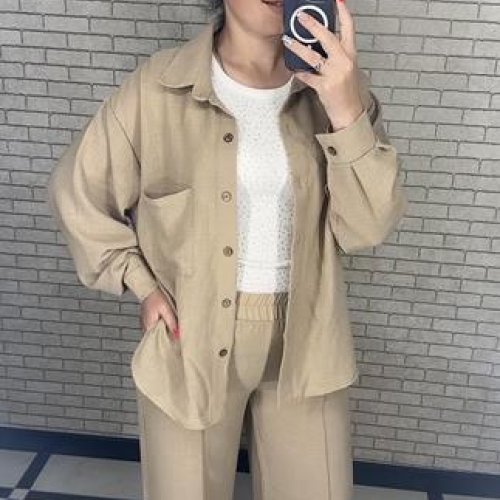 Костюм Valentina (50-56) 034-1 beige-old-3 (деми) Valentina 034-1 beige-old-3