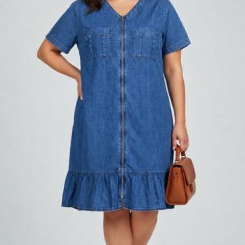 Платье Julia (44-52) JL1237 blue (лето) Julia JL1237 blue