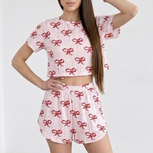 Пижама Trikotag (S-XL) 945 pink-red (лето) Trikotag 945 pink-red