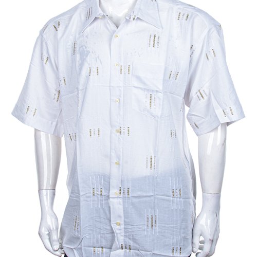 Рубашка Steel (6XL-8XL) 2601 white-gold (лето) Steel 2601 white-gold