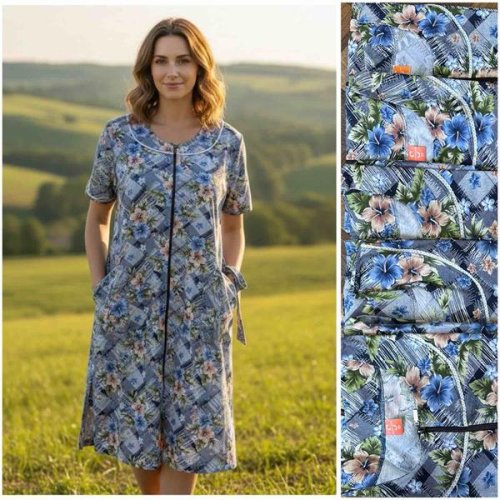 Халат HomeWear (52-62) X116 blue (лето) HomeWear X116 blue