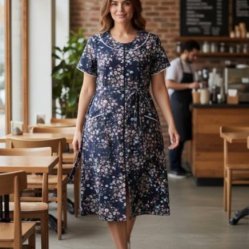 Халат HomeWear (52-62) H118 blue (лето) HomeWear H118 blue