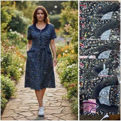 Халат HomeWear (48-58) M03-1 mix (лето) HomeWear M03-1 mix