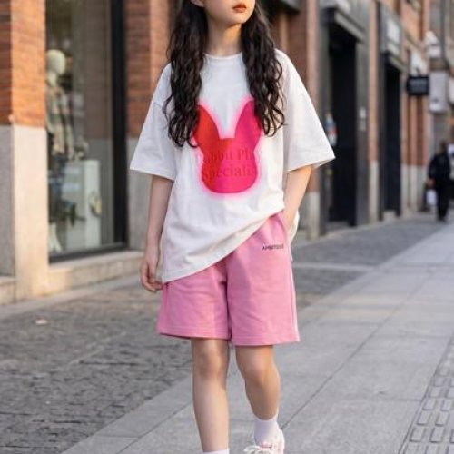Костюм Delfinka (110-150) C033 pink (лето) Delfinka C033 pink