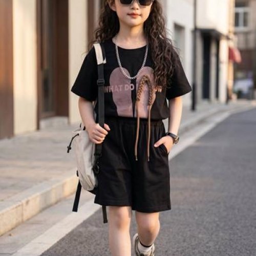 Костюм Delfinka (110-150) C086 black (лето) Delfinka C086 black
