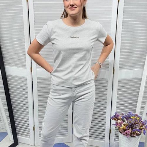 Футболка MMC clothes (42-48) 7120 l.grey (лето) MMC clothes 7120 l.grey