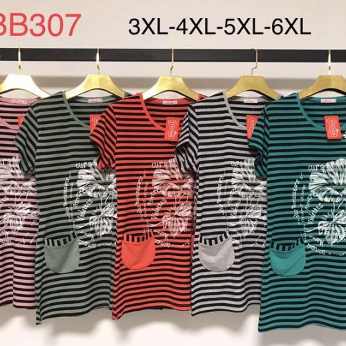 Футболка Hoan (3XL-6XL) BB307 mix (лето) Hoan BB307 mix