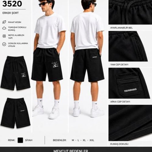 Шорты MMC clothes (48-54) 3520 black (лето) MMC clothes 3520 black