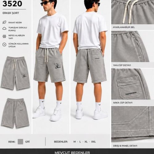 Шорты MMC clothes (48-54) 3520 grey (лето) MMC clothes 3520 grey