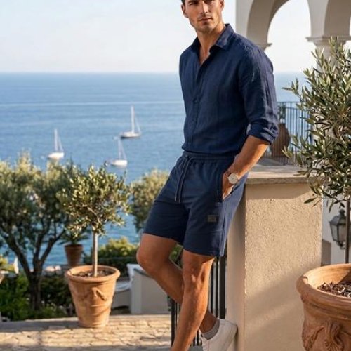 Шорты Moranny (S-2XL) 5500 navy (лето) Moranny 5500 navy