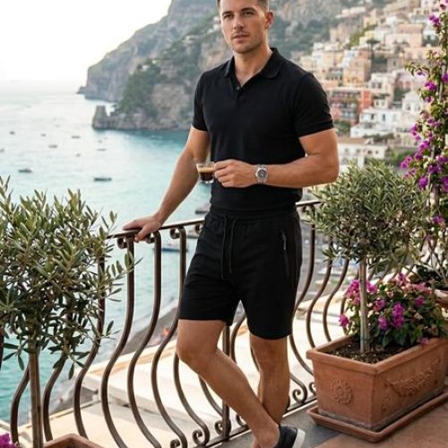 Шорты Moranny (S-2XL) 5518 black (лето) Moranny 5518 black