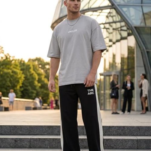 Штаны спорт Moranny (S-2XL) MK1658 black (деми) Moranny MK1658 black