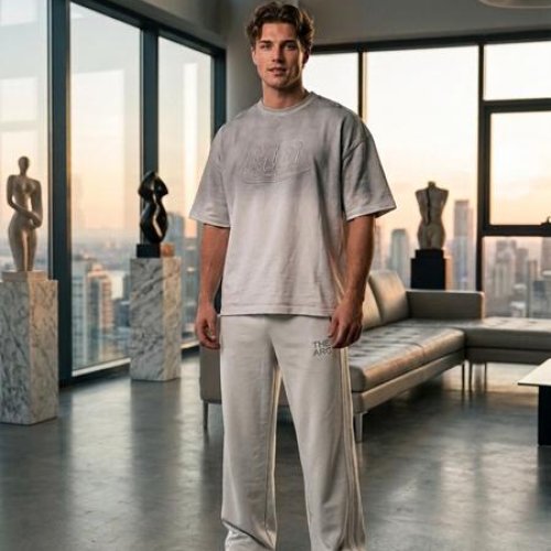 Штаны спорт Moranny (S-2XL) MR1664 l.grey (деми) Moranny MR1664 l.grey