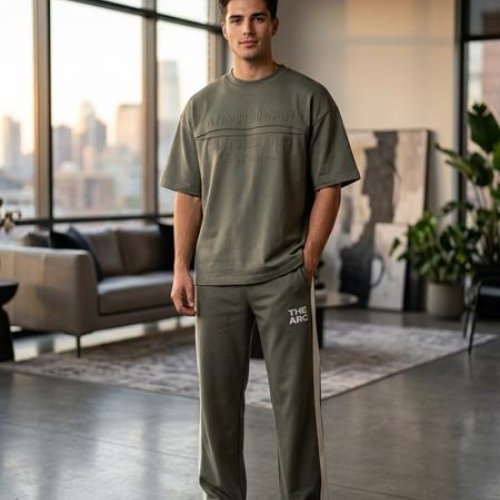 Штаны спорт Moranny (S-2XL) MR1666 khaki (деми) Moranny MR1666 khaki