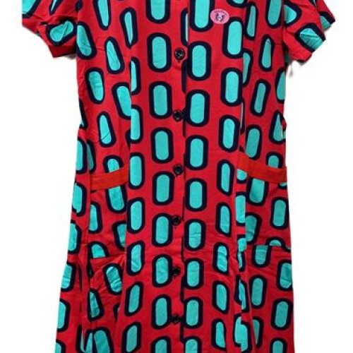 Халат Cotpark (6XL-8XL) 505-3989 red-l.green (лето) Cotpark 505-3989 red-l.green