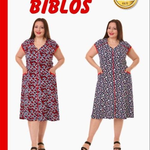 Халат Cotpark (7XL-9XL) 540-5437 navy-red (лето) Cotpark 540-5437 navy-red