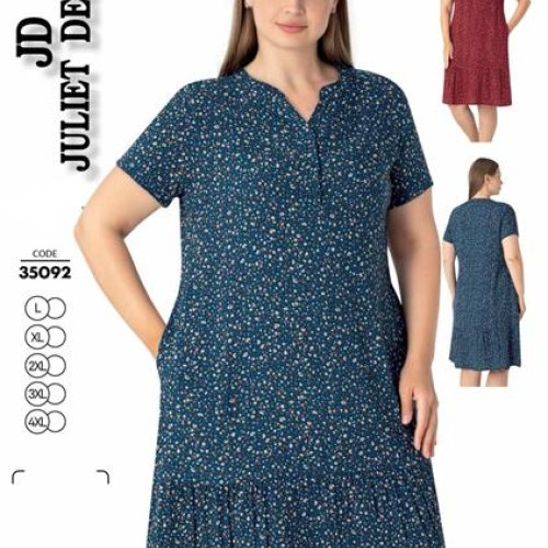 Платье Cotpark (L-4XL) 35092 blue (лето) Cotpark 35092 blue