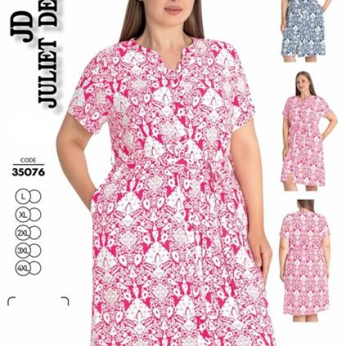 Платье Cotpark (L-4XL) 35076 blue (лето) Cotpark 35076 blue