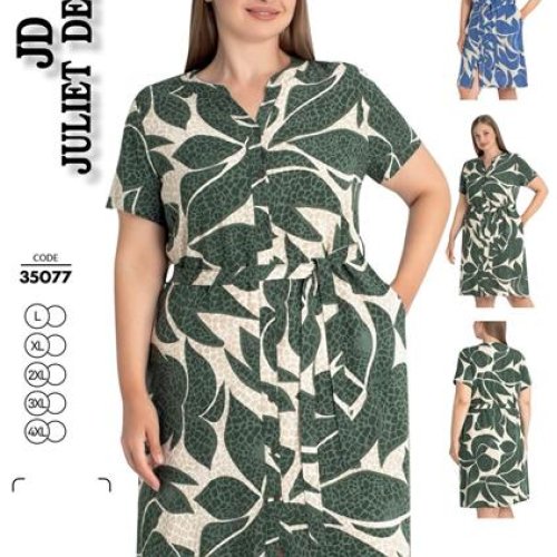 Платье Cotpark (L-4XL) 35077 blue (лето) Cotpark 35077 blue