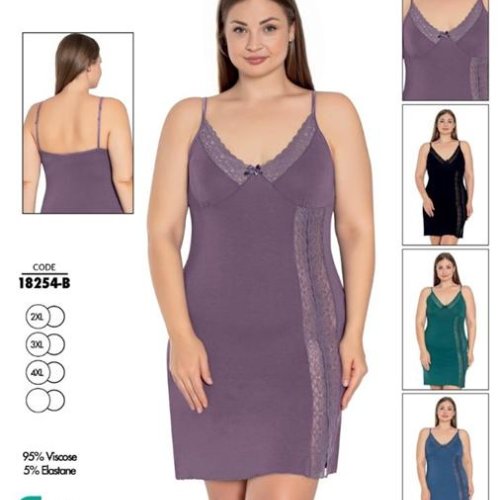 Ночнушка Cotpark (2XL-4XL) 18254B purple (лето) Cotpark 18254B purple
