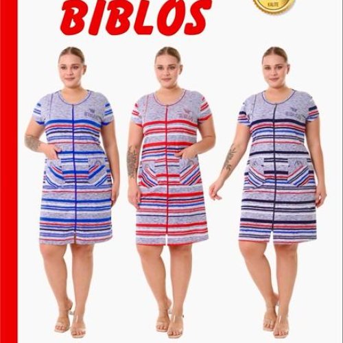 Халат Cotpark (2XL-7XL) 590-8982 l.grey-red (лето) Cotpark 590-8982 l.grey-red