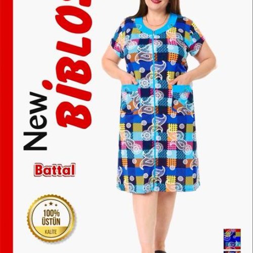 Халат Cotpark (7XL-9XL) 507-8650 l.blue (лето) Cotpark 507-8650 l.blue