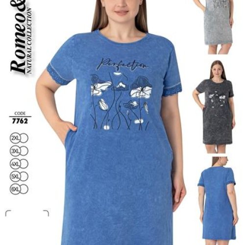 Платье Cotpark (2XL-6XL) 7762 d.grey (лето) Cotpark 7762 d.grey