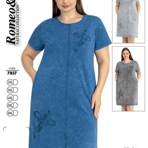 Платье Cotpark (2XL-6XL) 7857 l.grey (лето) Cotpark 7857 l.grey