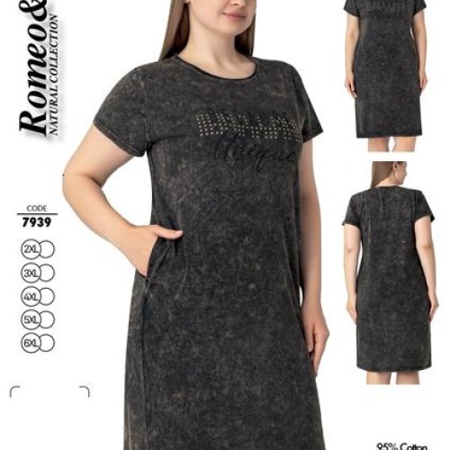 Платье Cotpark (2XL-6XL) 7939 black (лето) Cotpark 7939 black