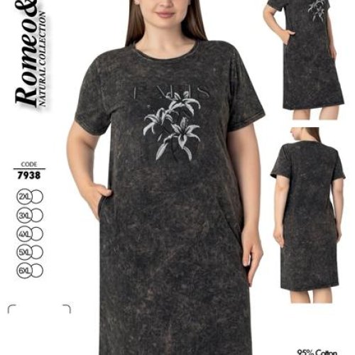 Платье Cotpark (2XL-6XL) 7938 black (лето) Cotpark 7938 black