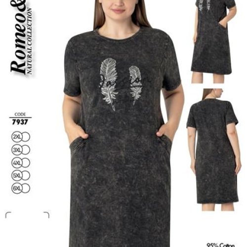 Платье Cotpark (2XL-6XL) 7937 black (лето) Cotpark 7937 black