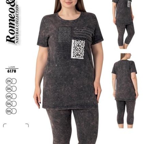 Костюм Cotpark (2XL-6XL) 6178 black (лето) Cotpark 6178 black