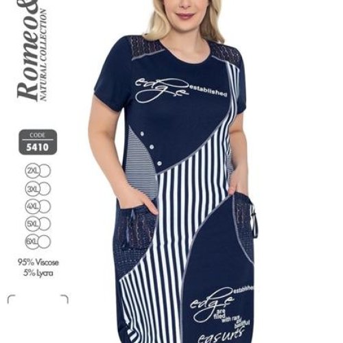 Платье Cotpark (2XL-6XL) 5410 navy (лето) Cotpark 5410 navy