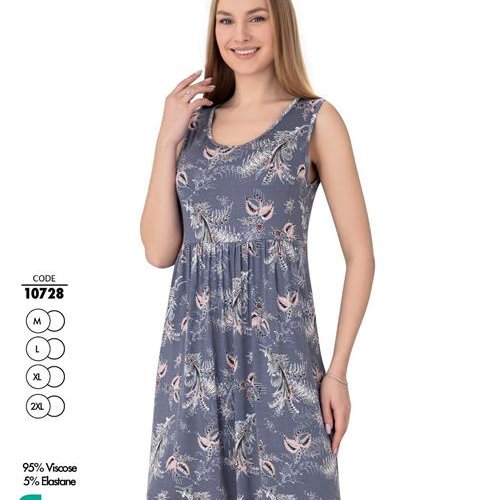 Ночнушка Cotpark (M-2XL) 10728 grey (лето) Cotpark 10728 grey