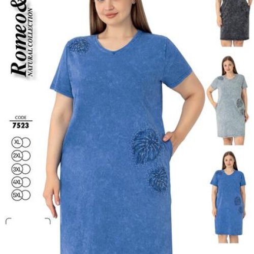 Платье Cotpark (XL-5XL) 7523 l.grey (лето) Cotpark 7523 l.grey