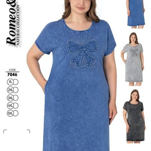Платье Cotpark (XL-5XL) 7046 l.grey (лето) Cotpark 7046 l.grey