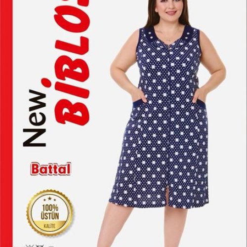 Халат Cotpark (7XL-9XL) 601-1956 navy-white (лето) Cotpark 601-1956 navy-white