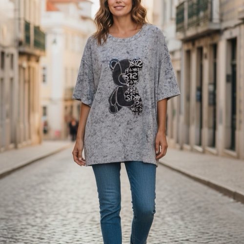 Футболка DIVO (one size) DV1210 grey (лето) DIVO DV1210 grey