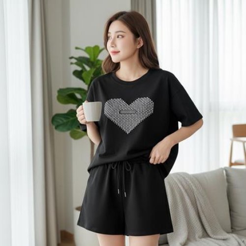 Костюм Katty (M-XL) 1082 black (лето) Katty 1082 black