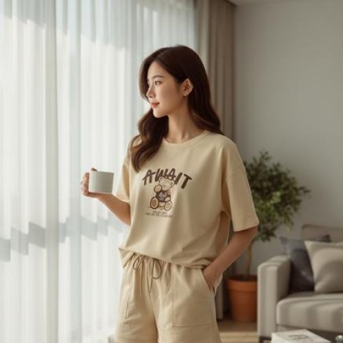 Костюм Katty (M-XL) 1087 beige (лето) Katty 1087 beige