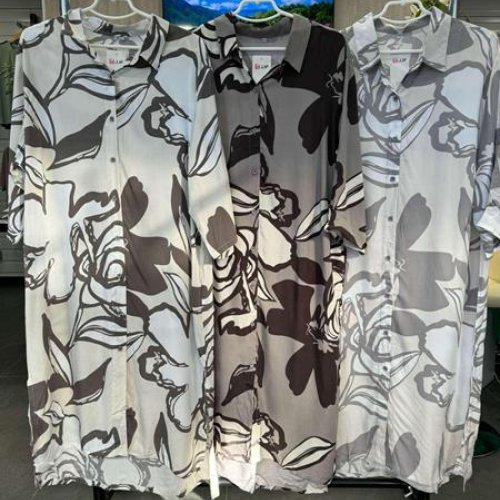 Платье P.HEY (3XL-6XL) 1128 l.grey-brown (лето) P.HEY 1128 l.grey-brown